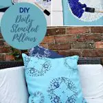 how to doily stencil a pillow