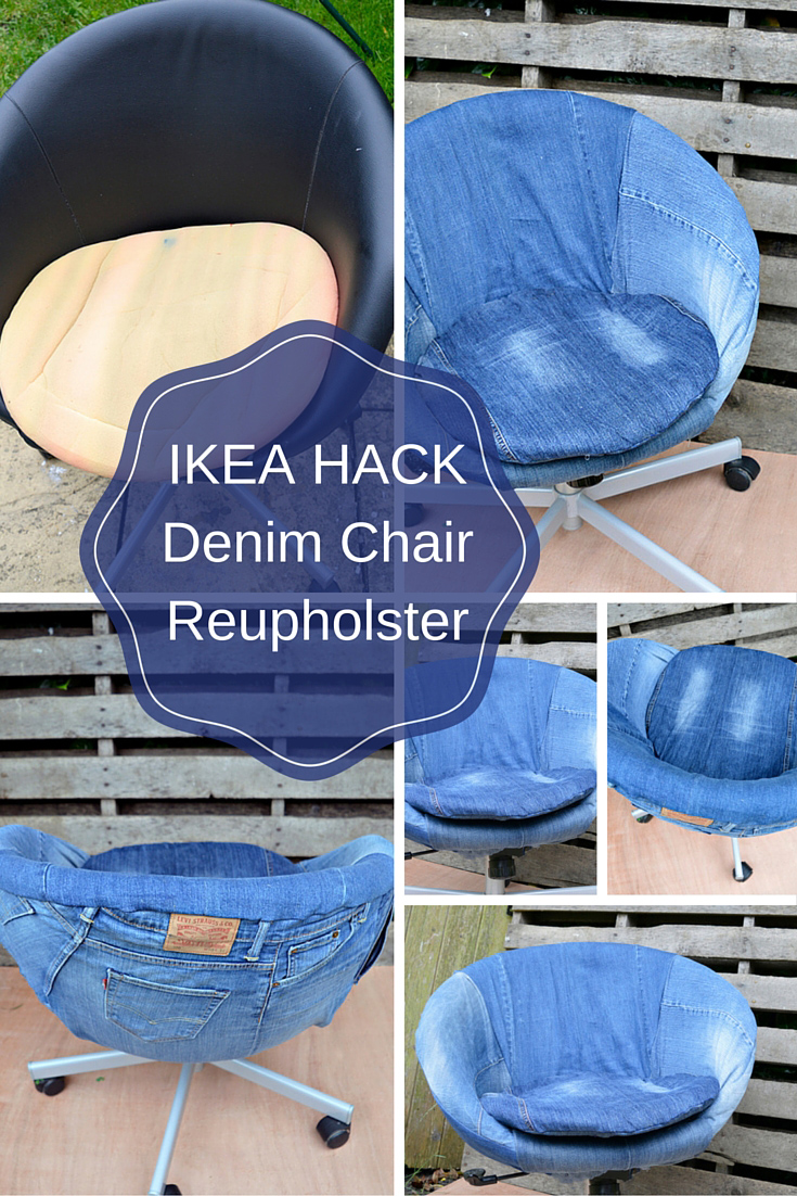 How to upcycle a Skruvsta Chair an IKEA hack Pillar Box Blue