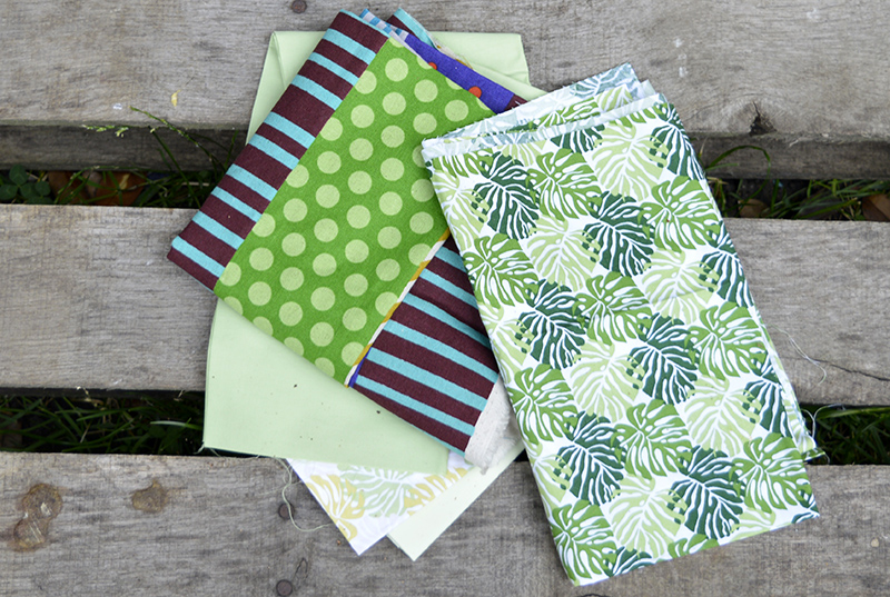 Tropical Fabric for birdhouses