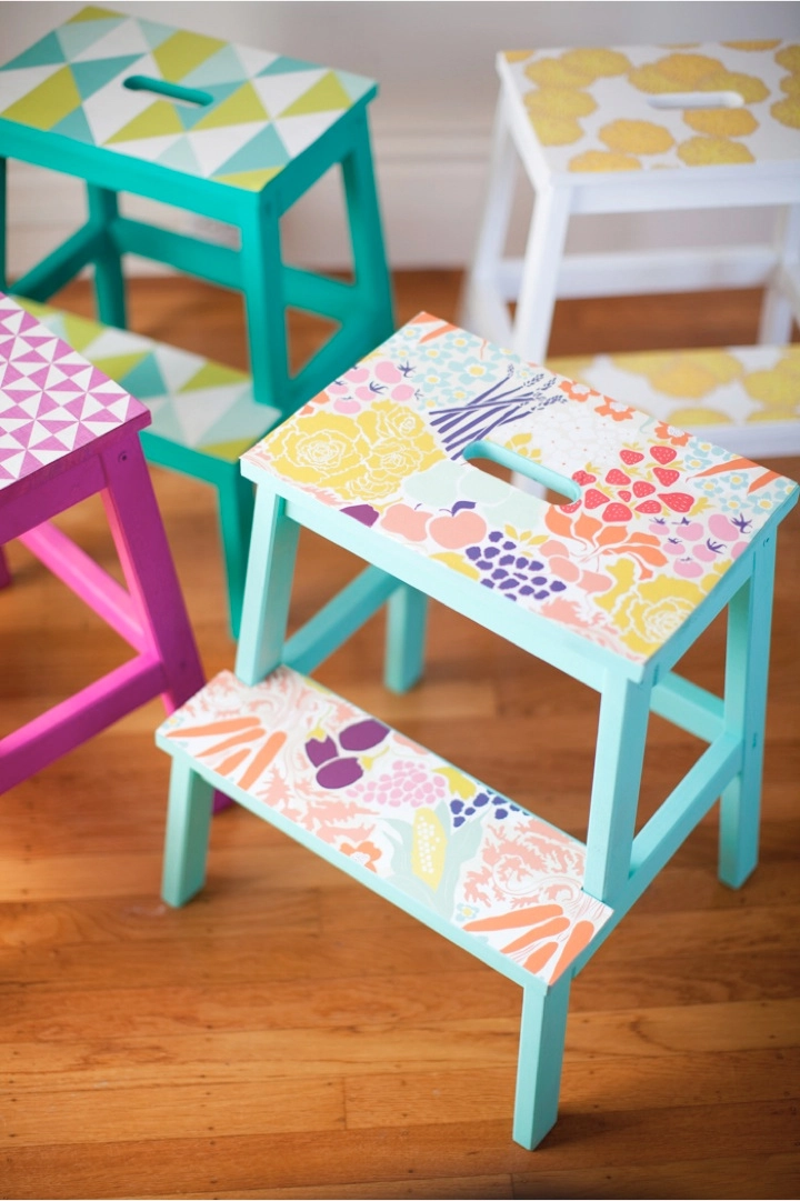 wallpaper stools