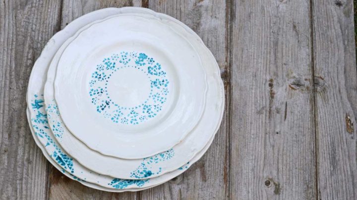 how to paint plates and china