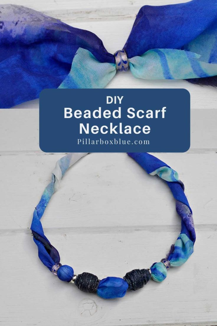 DIY beaded scarf necklace
