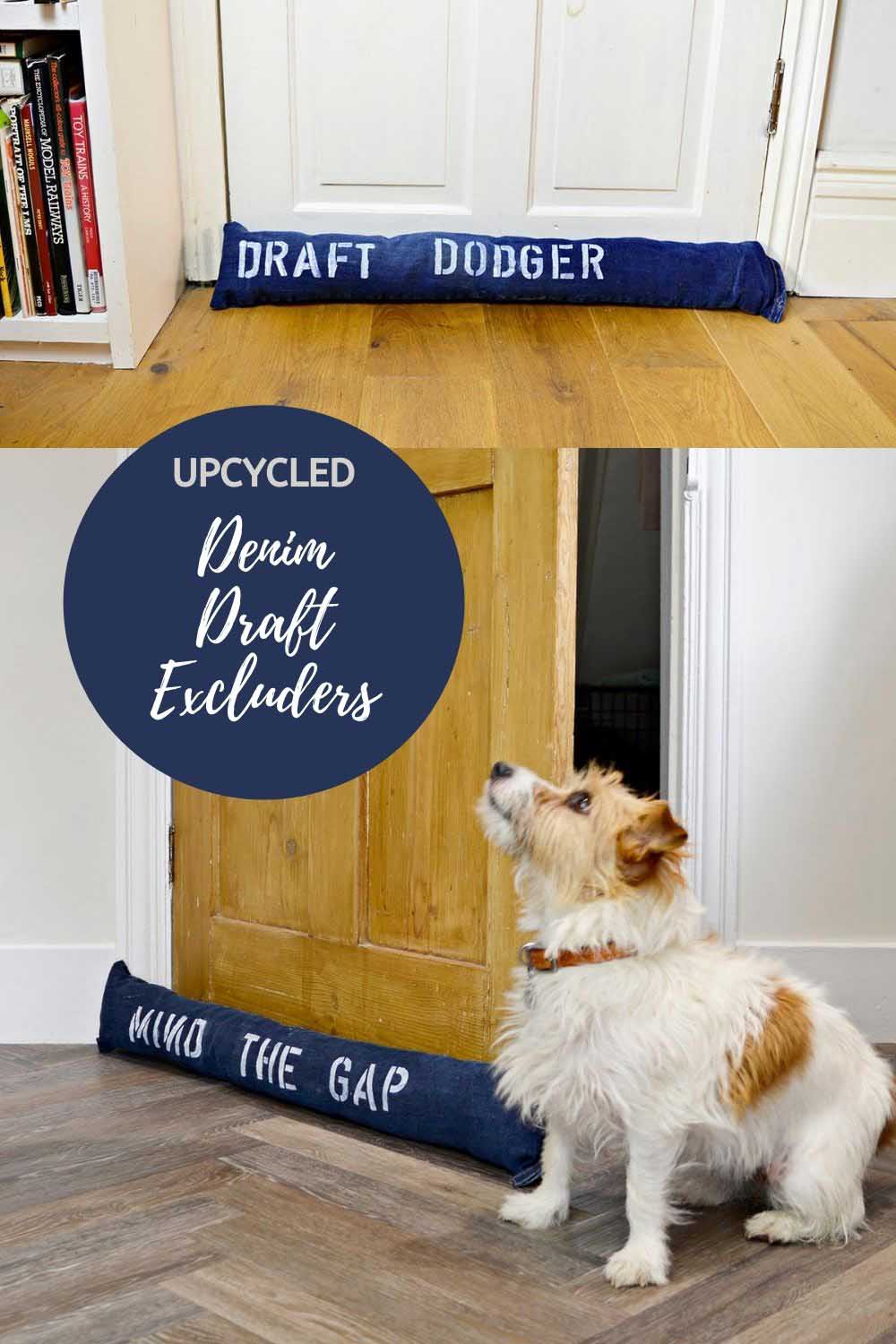 Denim draught excluders DIY