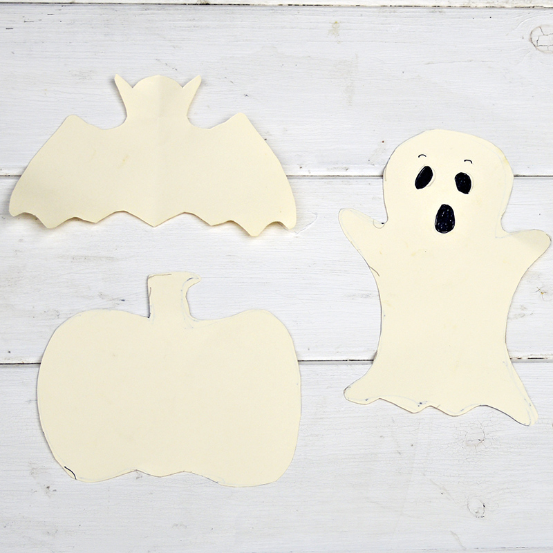 Halloween treats bag template cut outs.