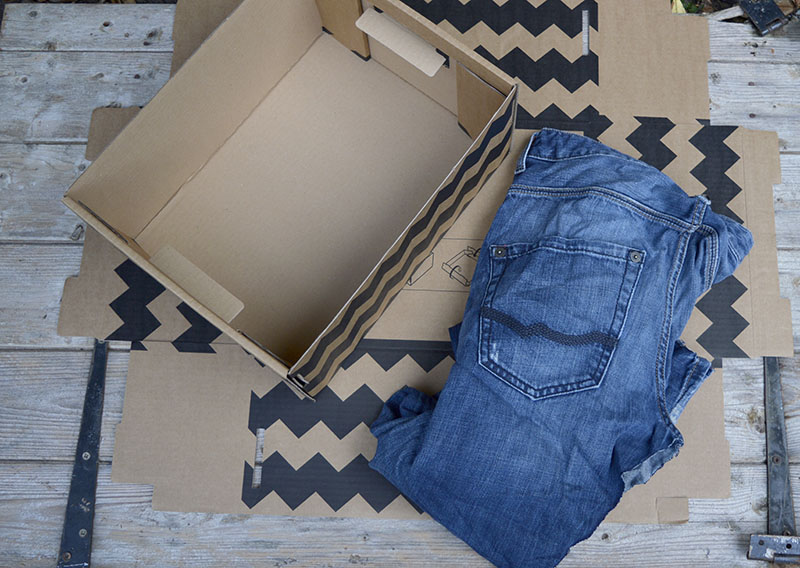 What you need to make DIY storage box in denim