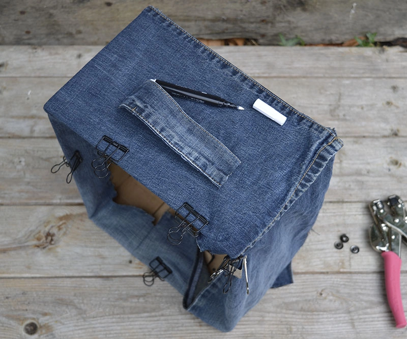 adding denim handles