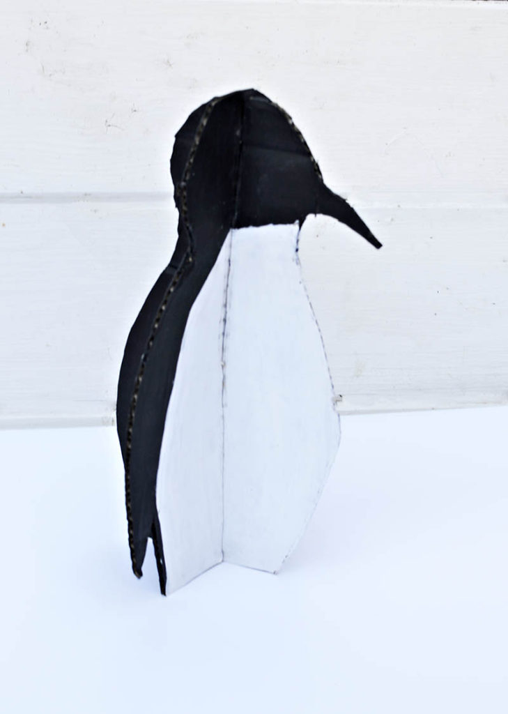 Upcycle all that Christmas packaging, by making your own DIY Christmas decorations. You can make your own penguin family.