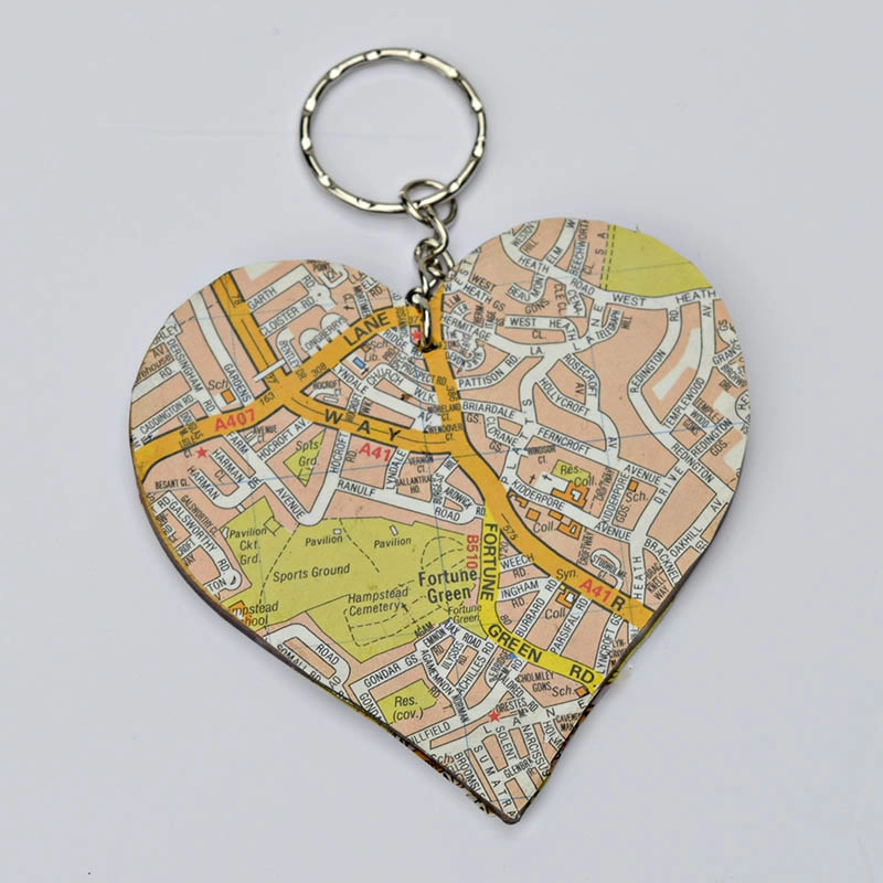 DIY heart map keyring, for that personalised touch.