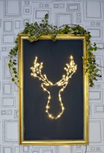Brilliant DIY LED Deer Christmas Decoration - Pillar Box Blue