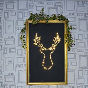 Brilliant DIY LED Deer Christmas Decoration - Pillar Box Blue