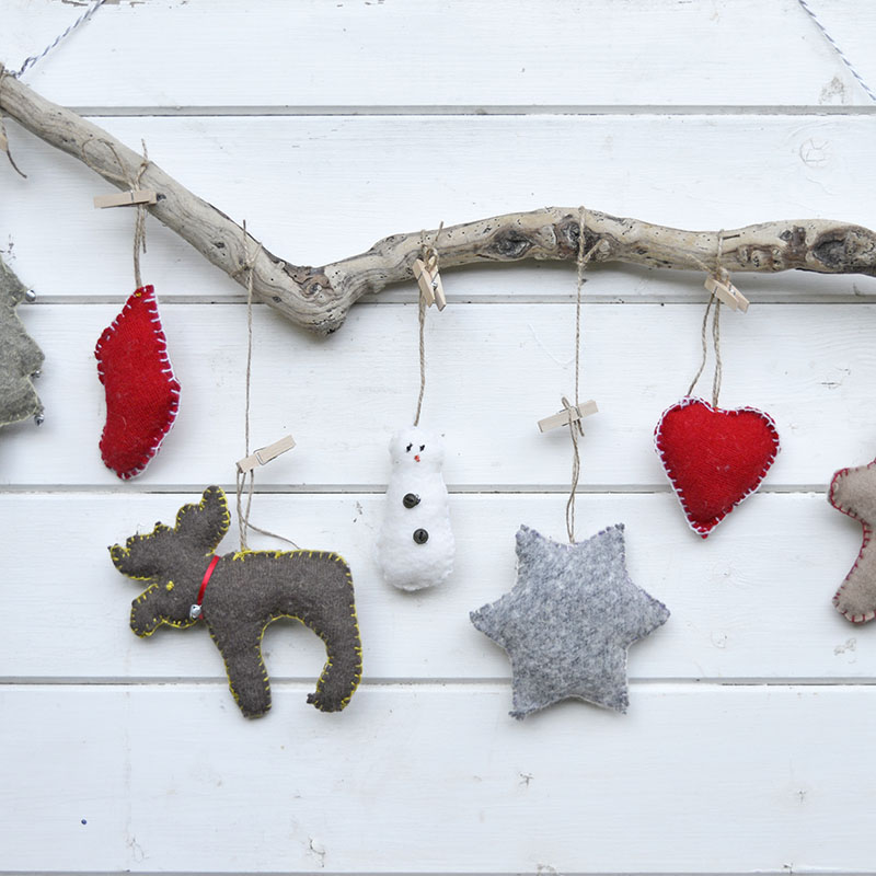 christmas ornaments made from sweaters