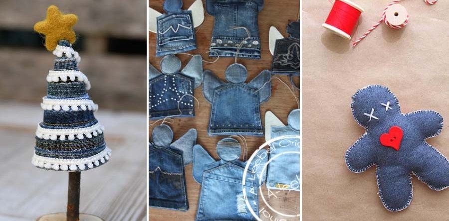 The Best Repurposed Denim Christmas Decorations
