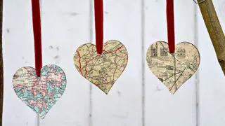 Make gorgeous heart map ornament, brooch and keyring. Great for unique christmas gifts.