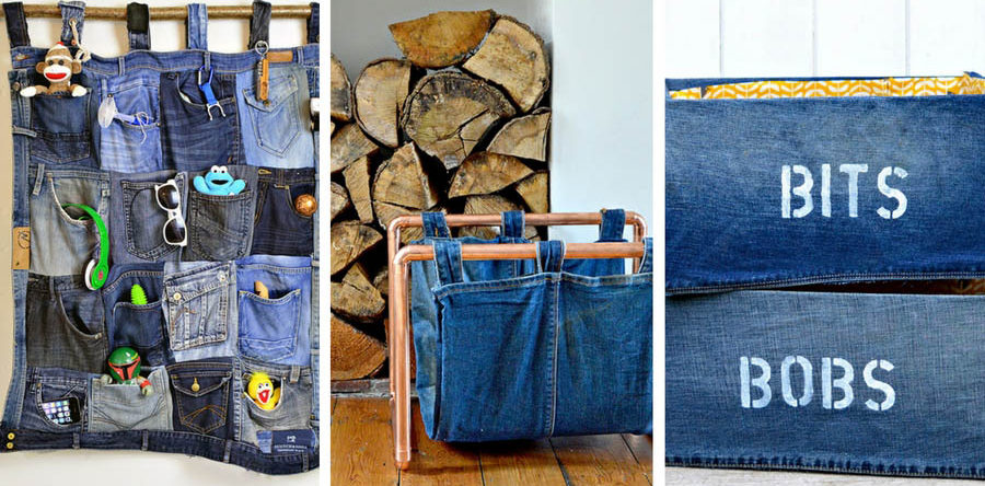 Brilliant Upcycled Denim Storage Ideas Pillar Box Blue Brilliant Upcycled Denim Storage Ideas