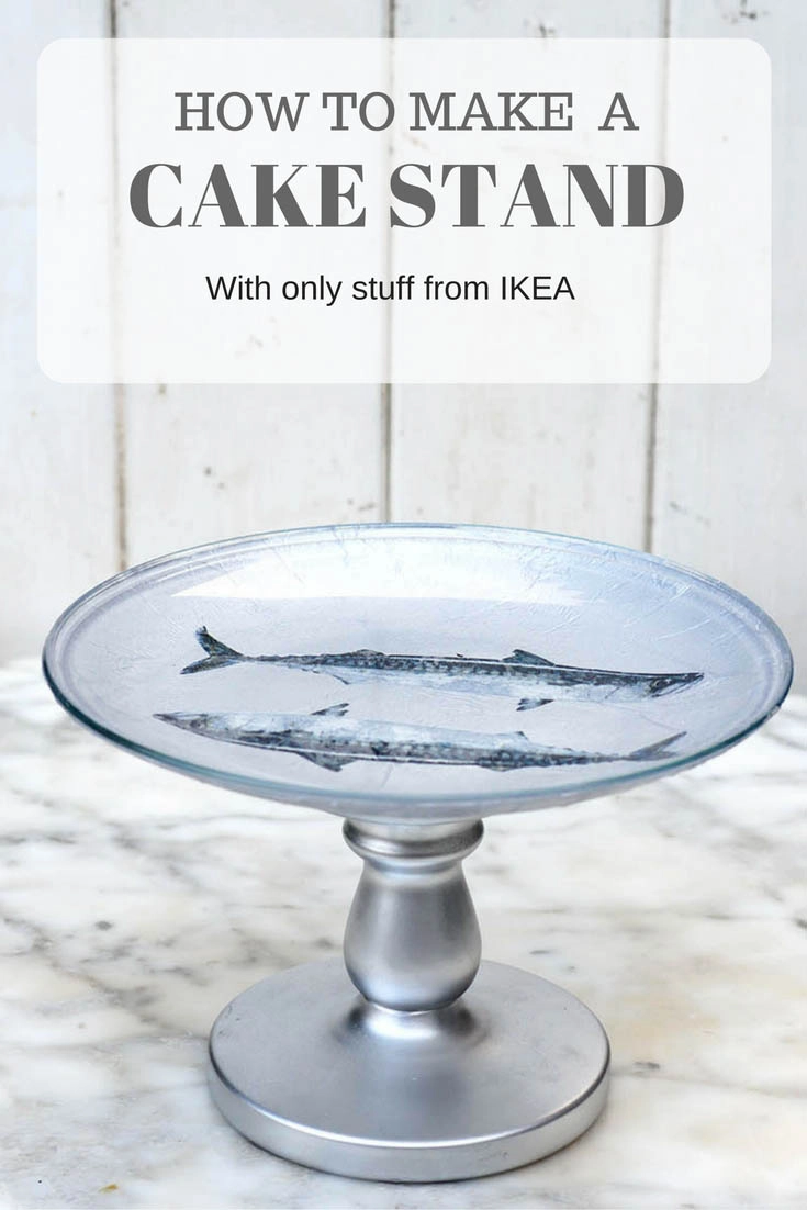 Its cheap and easy to make your own cake stand with napkins, plate and candlestick all from IKEA.