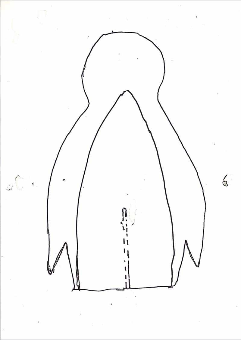 Front penguin template
