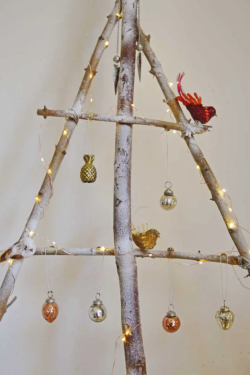 frosted branch Christmas tree