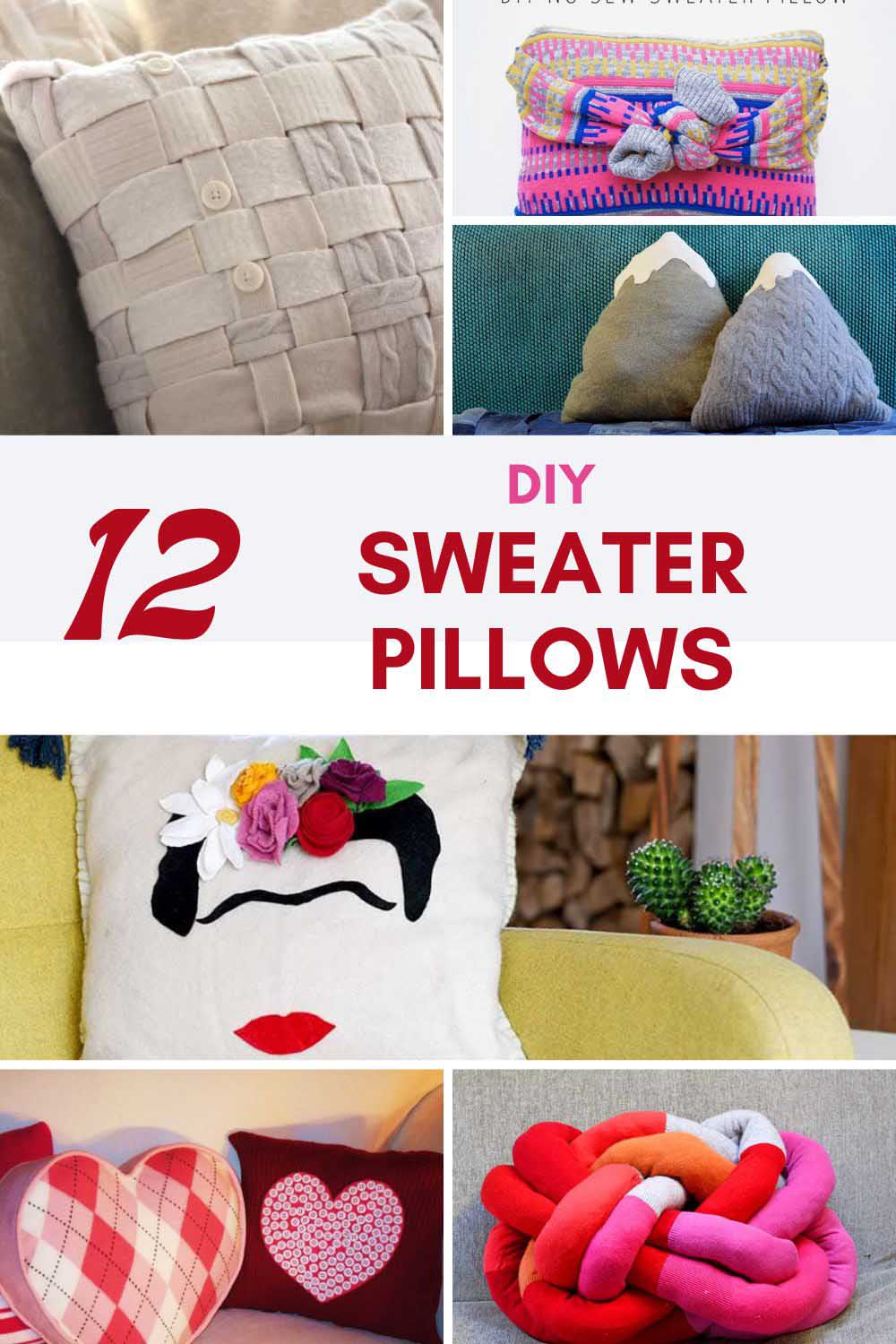 12 upcycled sweater pillows patterns and ideas