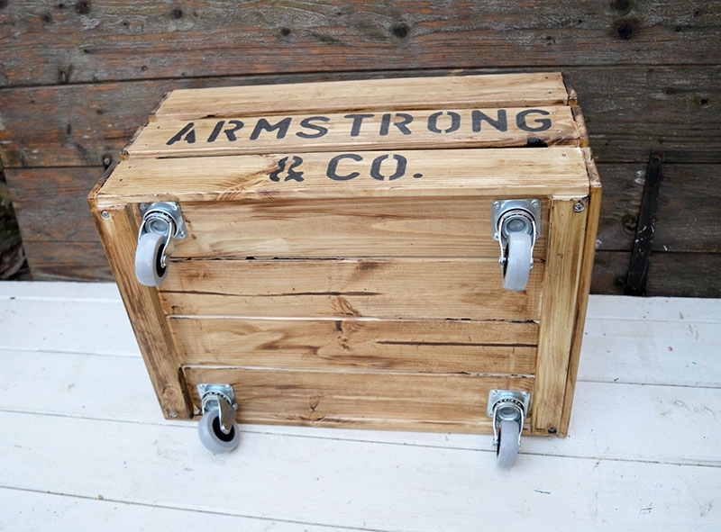 attaching casters to rolling ottoman