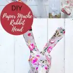 DIY paper mache rabbit