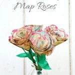 Step by step tutorial on how to make this gorgeous table decoration of map roses. They also make a great Valentine's gift as you can personalize with the maps.