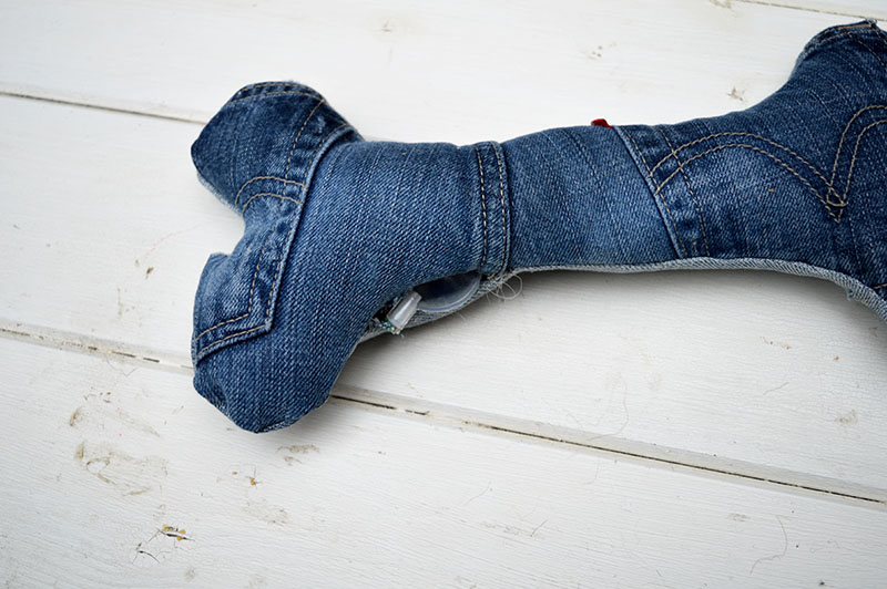 denim dog toys