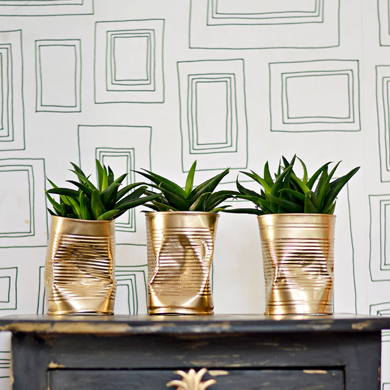 The Best Tin Can Planters You Will Want To Make Pillar Box Blue