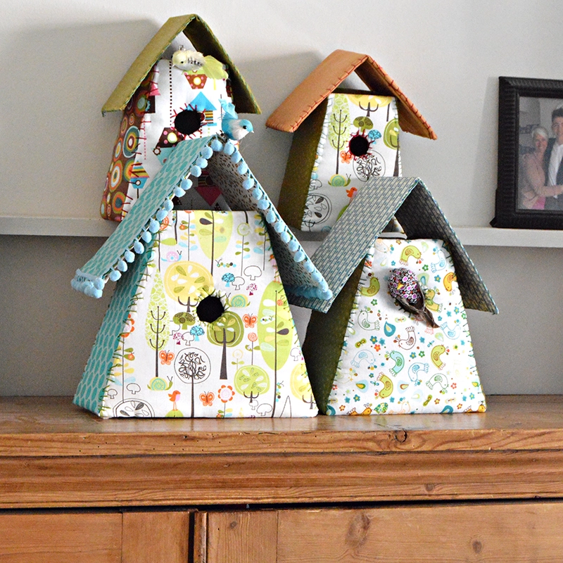 Make your own gorgeous fabric birdhouse from upcycled materials. Free pattern and tutorial.