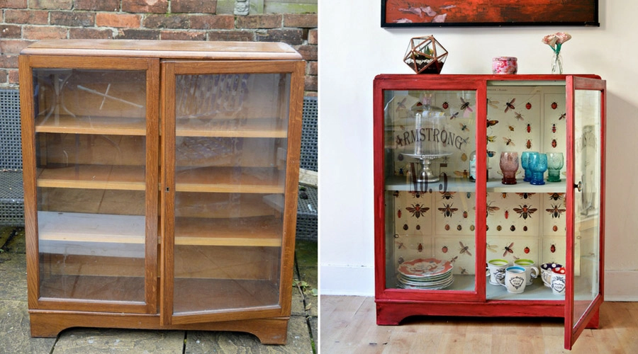 The best chalk paint cupboard upcycle with Annie Sloan Red Emperors Silk,  