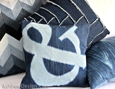 best upcycled denim pillows