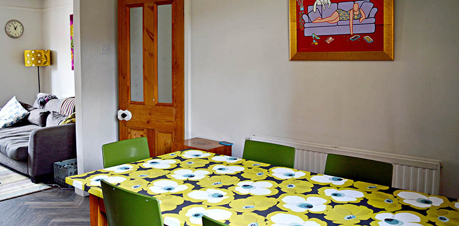 How To Use Wallpaper Decoupage Table Top Pillar Box Blue How To Use Wallpaper Decoupage Table Top
