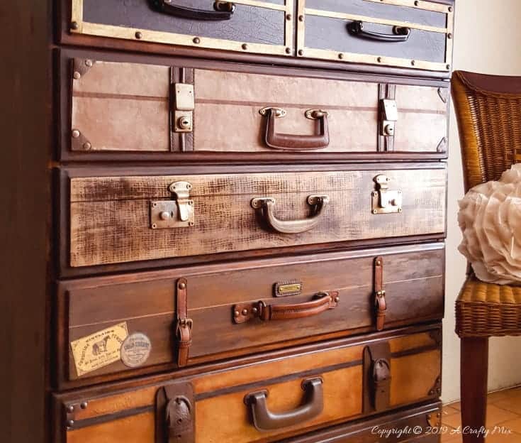 suitcase upcycled dresser