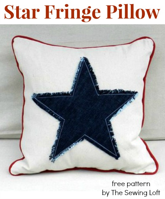 star fringe pillow