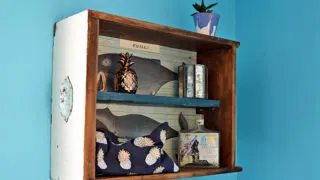 Upcycled drawers into a handy wall storage unit. A step by step tutorial.