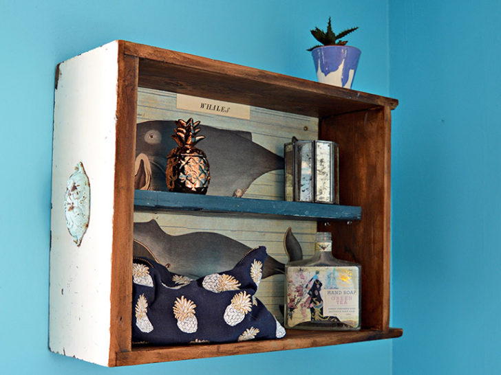 Upcycled drawers into a handy wall storage unit. A step by step tutorial.