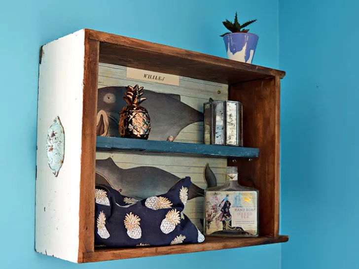 Upcycled drawers into a handy wall storage unit. A step by step tutorial.