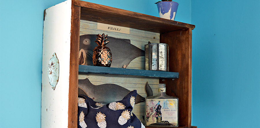 How To Make Unique Wall Unit From Upcycled Drawers Pillar Box Blue How To Make Unique Wall Unit From Upcycled Drawers