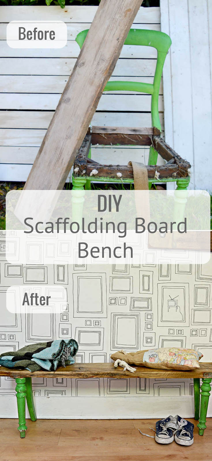 How to Make Unique Scaffolding Board Furniture Pillar Box Blue