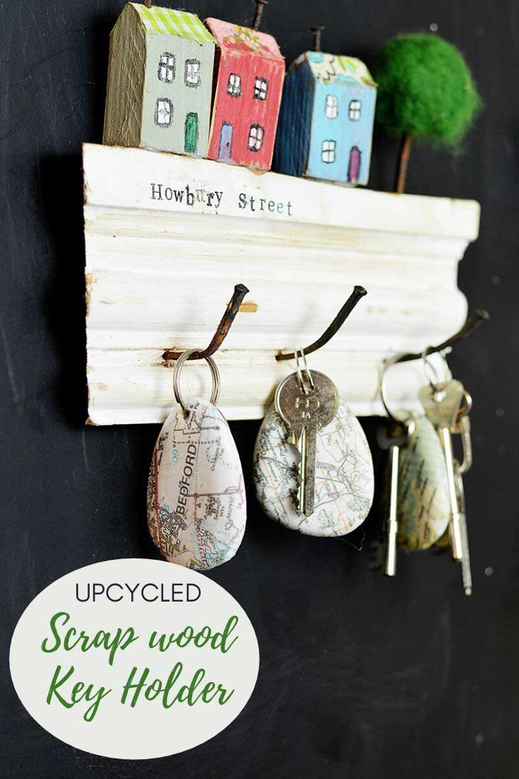 How To Make A Fun Wall Key Holder From Junk Pillar Box Blue how-to-make-a-fun-wall-key-holder-from-junk-pillar-box-blue
