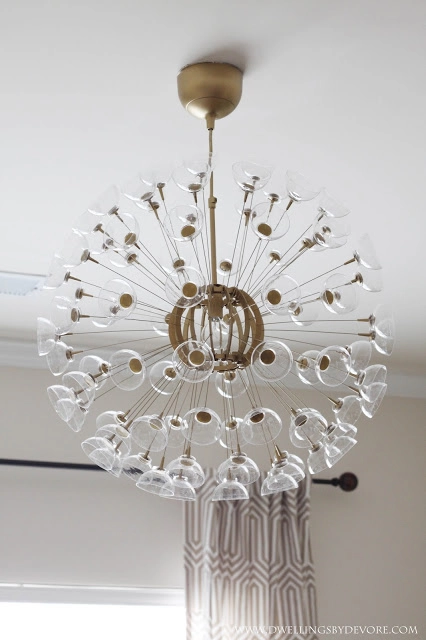 DIY Ottoman Diamond Tufted Ottoman: Ikea hack: Kulla Lamp Shade
