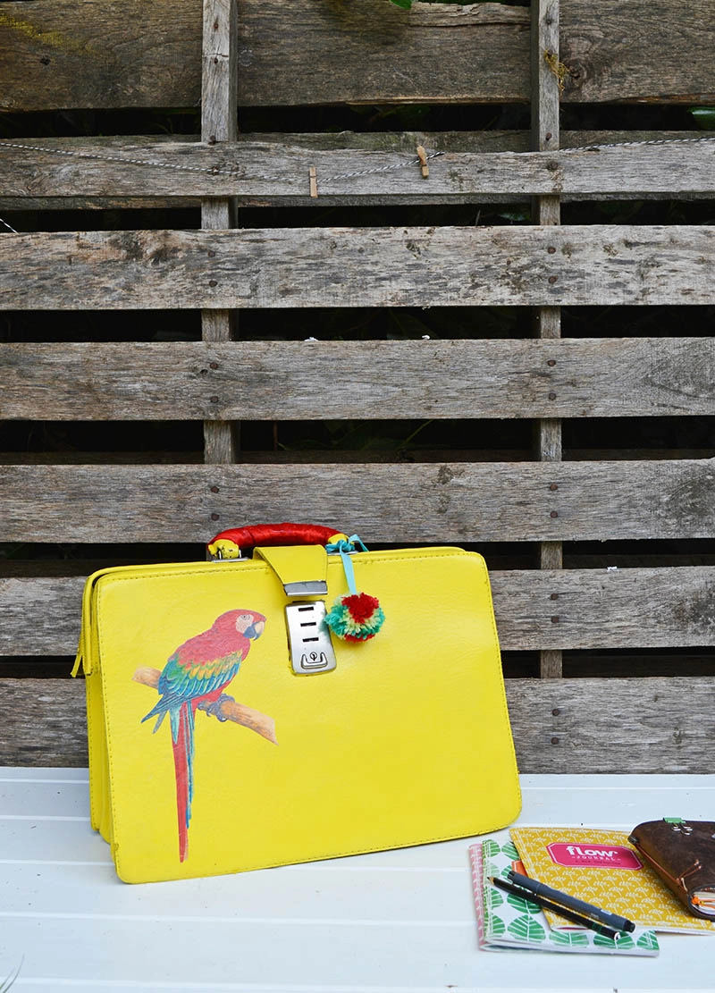 custom design and acrylic paint on leather bag.  Hand painted leather bag, Painted  handbag, Bags