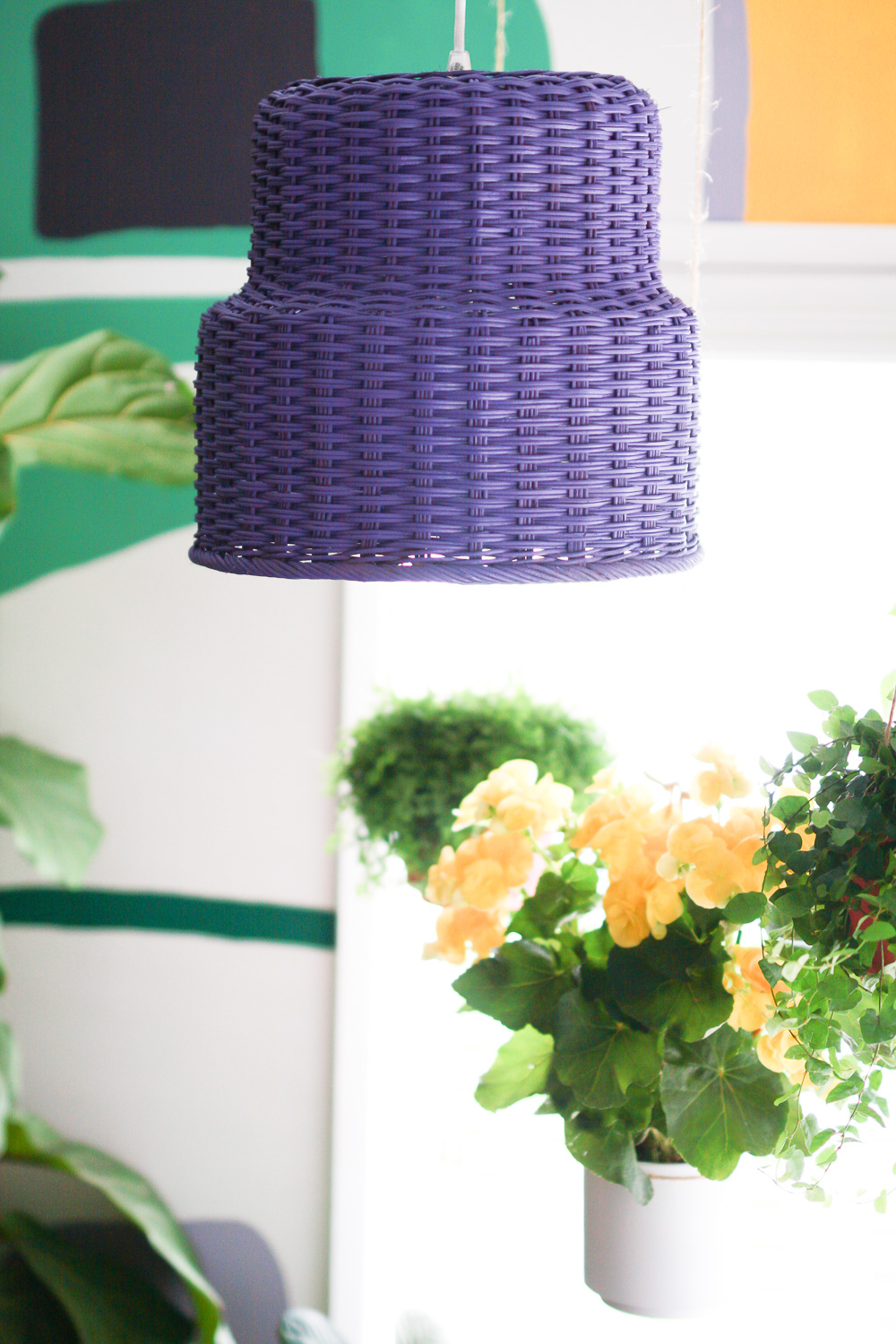 IKEA lamp hack basket