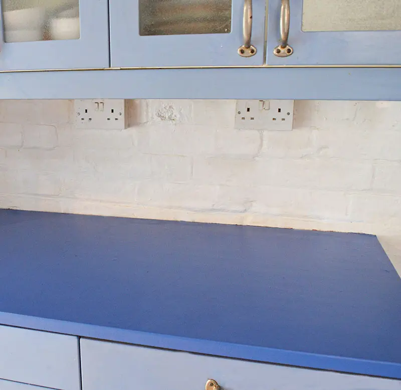 Painted kitchen countertop