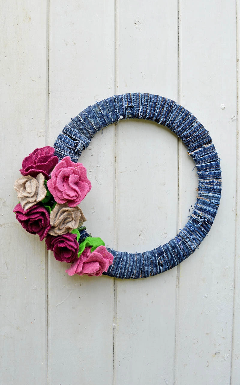 Denim wreath