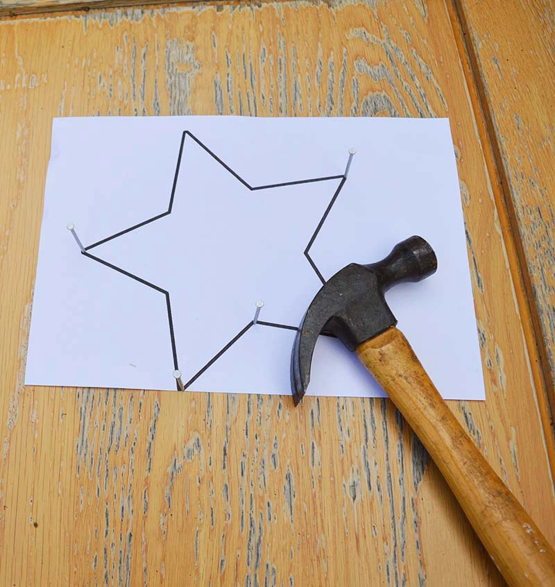 Nailing star template.