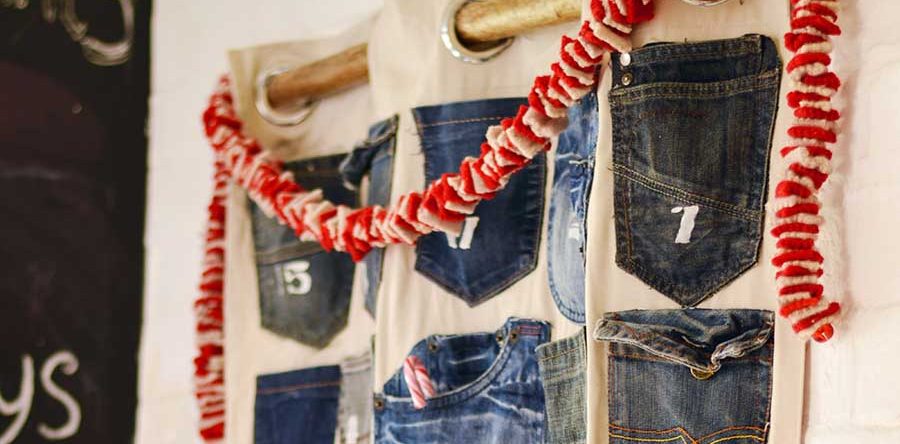 creative diy advent calendars - upcycled denim advent - pillarboxblue.com