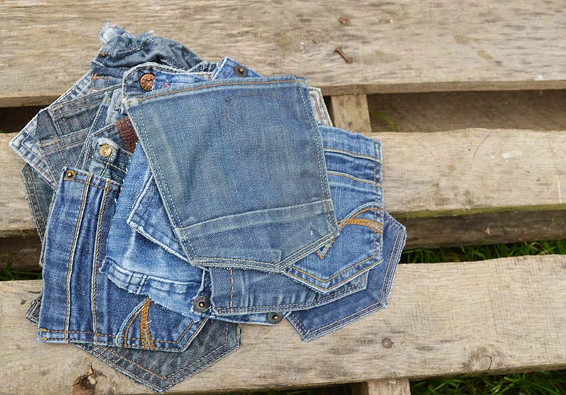 23 Best Jean Pocket Crafts; How To Repurpose Denim Pockets - Pillar Box Blue