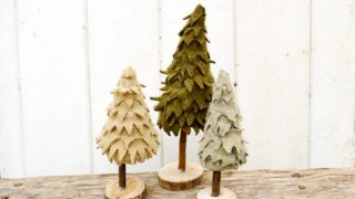 How to make cute upcycled felt Christmas trees from old sweaters