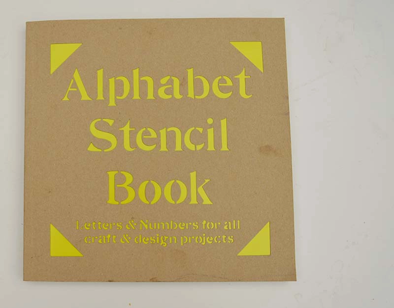 Alphabet stencil book