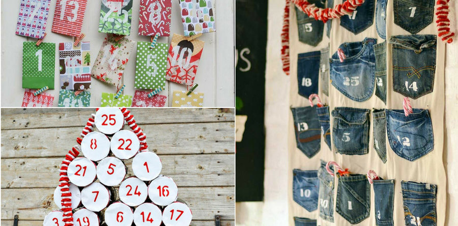 unique ways to make a diy christmas advent calendar pillar box blue